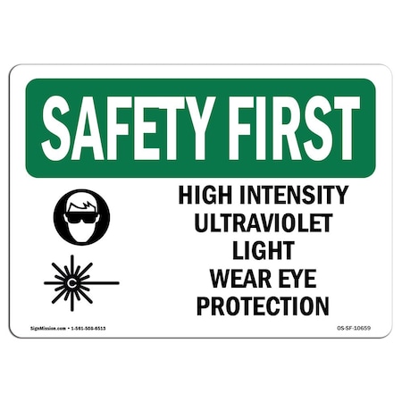 OSHA SAFETY FIRST, 10 Height, Aluminum